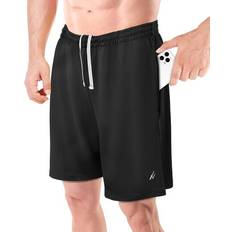 Men's Athletic Shorts Quick Dry Loose-fit Lightweight - Black