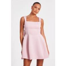 Quiz Pale Pink Bow Skater Dress