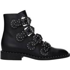 Givenchy Boots Givenchy Leather Ankle Boots with Studs and Buckle Closure - Black