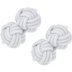 Men - White Cufflinks Uxcell Silk Knot Cufflinks For Men - White