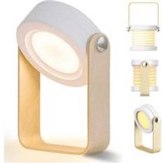Ikodm Dimmable Touch LED Bedside With Wooden Handle Table Lamp
