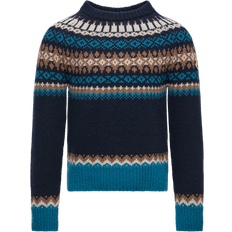 Moncler Knitted Sweaters Moncler Alpine Jacquard Wool Jumper - Blue