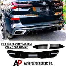 Bumpers Auto Perfectionists UK BMW X5 G05 Rear Diffuser Lip Valance Bumper Kit 2018+