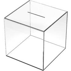 Clear Acrylic Piggy Bank 12x12x12cm