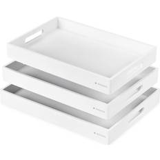 Bamboo 3 Trays White