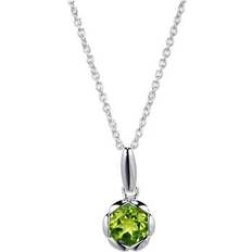 Peridot Jewellery Unique MK-942PE Women's Silver 925 Pendant Necklace