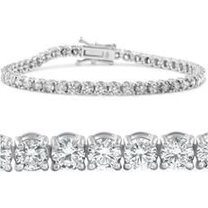 Tennis Bracelets Pompeii3 Diamond Tennis Bracelet 7 One Row Natural Round 14k White Gold