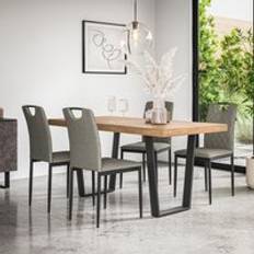 Grey - Oaks Dining Sets More4Homes Aria Table And Chairs Of 6 Dining Set