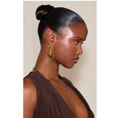 Bruna - Guld Örhängen PrettyLittleThing Tigers Eye Statement Earrings - Brown