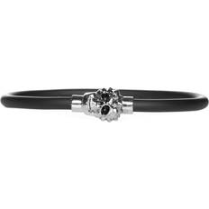 Skull Charm Cord Armband - Svart