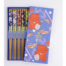Ätpinnar Tokyo Design Studio Lucky Cat Chopsticks 5 Par Ätpinne
