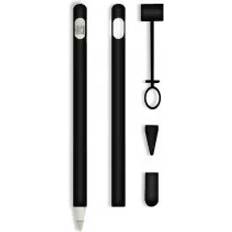 4-Delat Silikonskyddsfodral Apple Pencil Svart