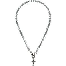Vivienne Westwood Grey Necklaces Vivienne Westwood Aleksa Necklace - Ruthenium Dark