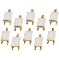 Arts & Crafts Sodial 10 Sets Display Easel With Canvas 8x8cm