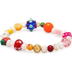 Men - White Bracelets Nialaya Berry Bracelet Pearl Gold Plated Metal - White
