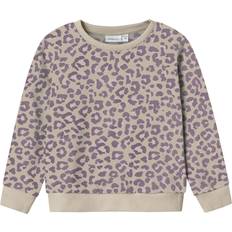 Hvid Sweatshirts Name It NmfDavina Ls Sweatshirt Fleece - Summer Sand Leo