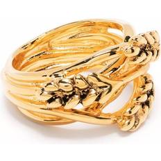 Wheat Detail Ring 18kt Gold Plated Brass