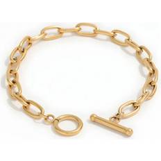Toggle Lock Armbånd 18K Guldbelagt - Guld