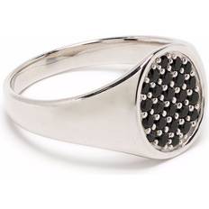 Signet Rings Tom Wood Mini Oval Spinel Signet Ring Unisex - Sterling Silver