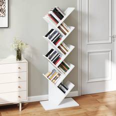 Furniture Balconera Geometric Bookcase 9-Tier Bookshelf Book Shelf