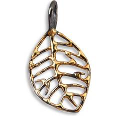 ByBirdie Charms & Vedhæng ByBirdie Autumn Large Vedhæng Sort Rhodineret Sølv 18kt