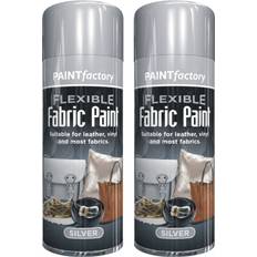 Arts & Crafts Paintfactory Silver Fabric Spray Paint 2 x 200ml