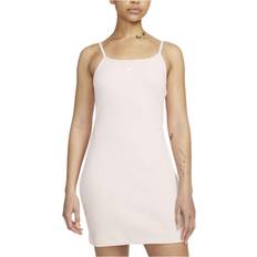 Nike Pink Dresses Nike Essential Ribbed Crop Tank Dress - Pink