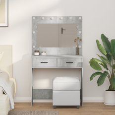 vidaXL Make-up Bord Betongrå 78.5 x 41 x 135 cm Toiletbord