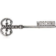 Gråa Broscher Moschino Brosch Med Logotyp Dam