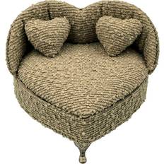 Gråa Smyckesförvaring Versa Polyester Metall Speglar Trä MDF Soffa - Grå