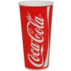 Rød Plastikkrus Coca-Cola Papbæger 17.8cm Ø10.5cm 75 cl 100 cl Rød 750 stk