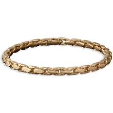 Men - Yellow Bracelets David Yurman Fluted Chain Bracelet 5mm - 18kt Yellow Yellow Gold