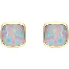Yellow Earrings C W Sellors 9ct Yellow Gold Opal Small Dinky Cushion