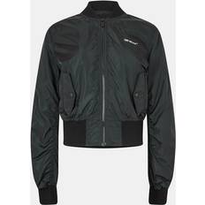 Off-White Women Jackets Off-White Womens Diag Bomber Jacket Long Sleeve 2 Pockets -