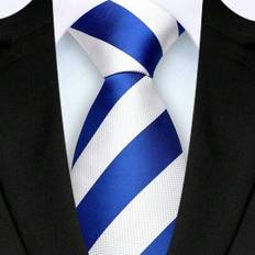 Men - Stripes Ties Shein Men's 3.15 Inch Striped Necktie - Navy Blue White