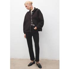 Mango Mockasiner Mango Buckle Leather Moccasins Dam Snörskor - Black