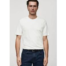 Mango Herr Överdelar Mango Man Regular T-shirt - Wit