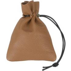 Brown Coin Purses Uxcell Drawstring Leather Coin Purse Key Storage - Dark Brown