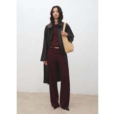 Mango Long-sleeved Fine-Knit Sweater Wine -