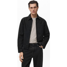 Mango Herr Jackor Mango Men's Pockets Denim Jacket - Black