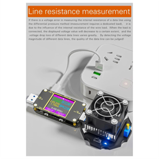 Power Consumption Meters Saudism USB Type-C PD Digital Voltmeter A3 8A 240W