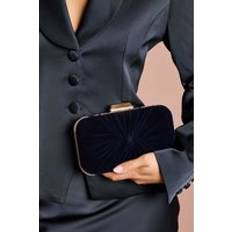 Coast Beaut Velvet Clutch Bag - Navy