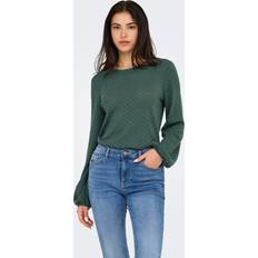 Dame - Ventilerende Bluser Only Bluse Gran Life L S Top - Balsam Green