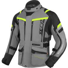 Arrakis III Waterproof Motorcycle Textile Jacket - Black Grey Yellow