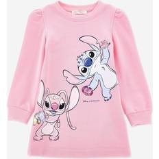 Long Sleeves Dresses Monnalisa Girls Stitch And Angel Sweater Dress - Pink