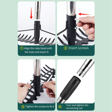 Bow Rake Heavy Duty Garden 17 Steel