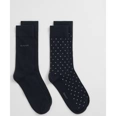Gant Herre Strømper Gant Herre 2-Pack Prikkede Og Ensfarvede Sokker