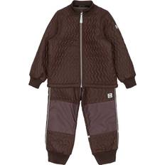 Babyer Tyndere flyverdragter Børnetøj Mikk-Line French Roast Termo Set Med Fleece - Duvet