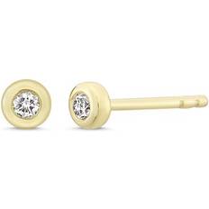 14 kt Rødguld Zoe Ørestikkere Med I Alt 0 06 ct Diamanter - New