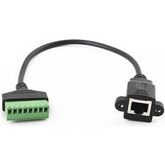 Lan Cable 30 Cm Rj45 Socket To 8 Pin Terminal Block Adapter